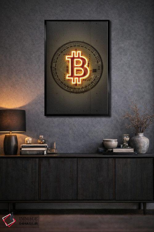 تابلو دکوراتیو بیت کوین اثر اکتاویان میلو - D2B