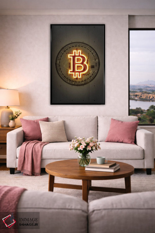 تابلو دکوراتیو بیت کوین اثر اکتاویان میلو - D5B