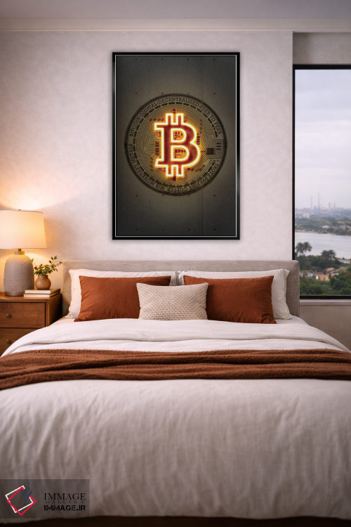 تابلو دکوراتیو بیت کوین اثر اکتاویان میلو - D4B
