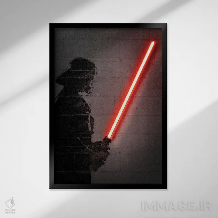 تابلو دکوراتیو دارت ویدر اثر اکتاویان میلو - نمای قابدار مشکی