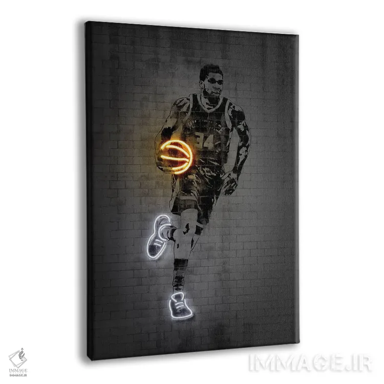 تابلو دکوراتیو یانیس آنتتوکومپو اثر اکتاویان میلو - نمای پرسپکتیو محصول