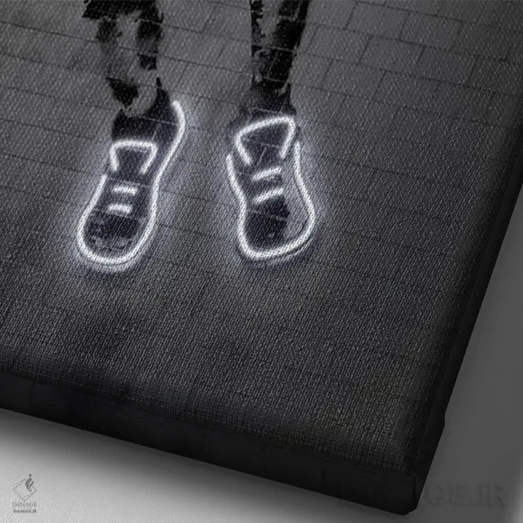 تابلو دکوراتیو آلن آیورسن اثر اکتاویان میلو - نمای نزدیک بافت بوم