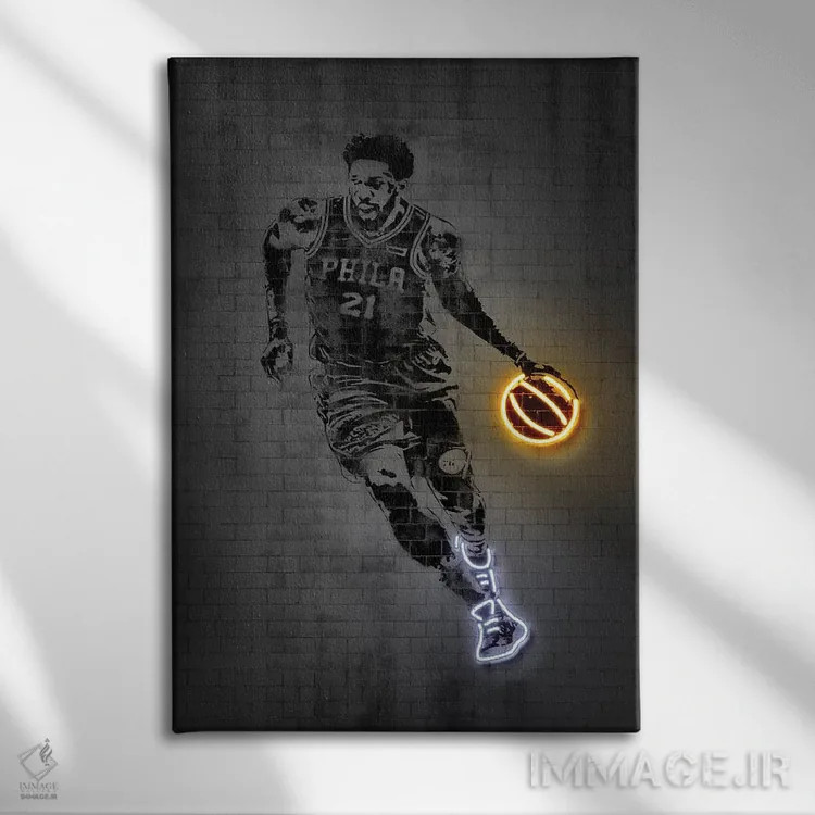 تابلو دکوراتیو جوئل امبید اثر اکتاویان میلو - نمای روبهرو روی دیوار