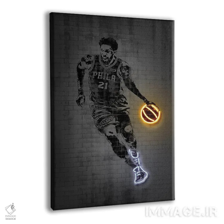 تابلو دکوراتیو جوئل امبید اثر اکتاویان میلو - نمای پرسپکتیو محصول