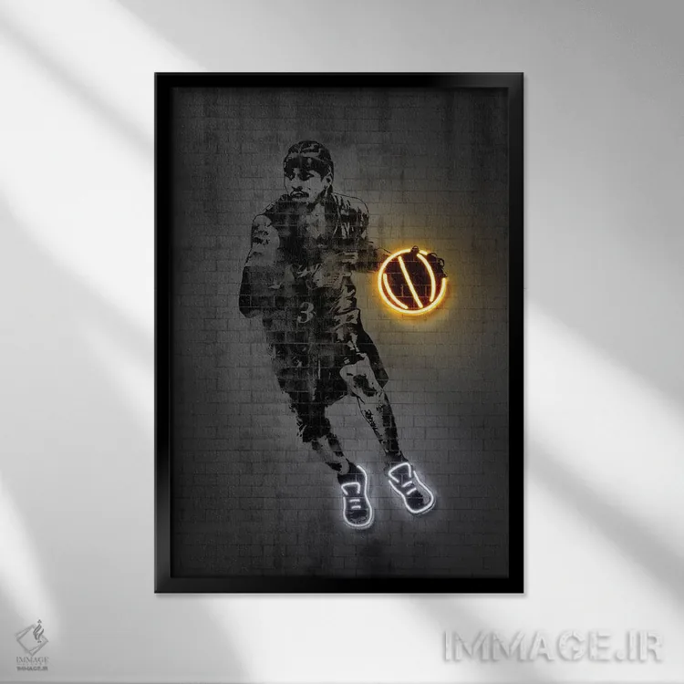 تابلو دکوراتیو آلن آیورسن اثر اکتاویان میلو - نمای قابدار مشکی