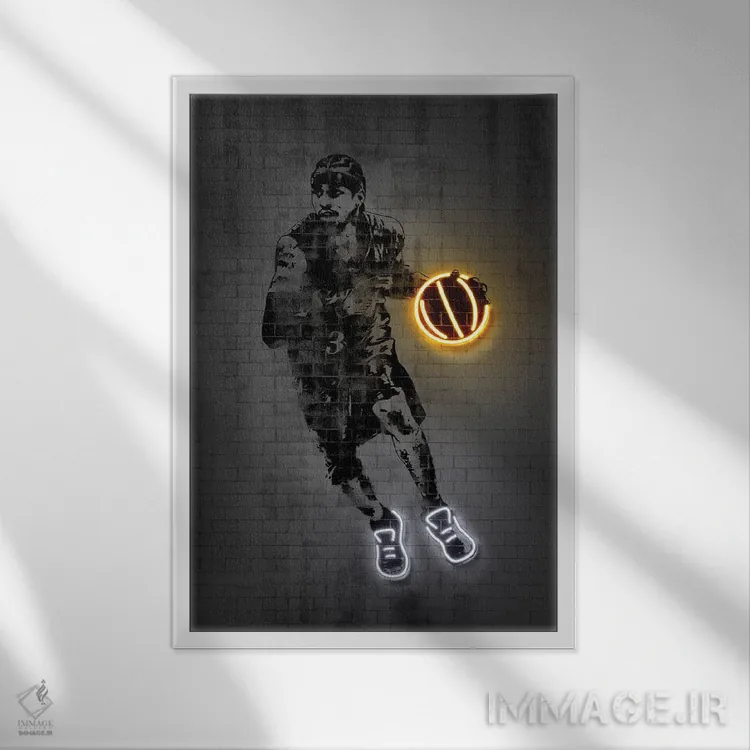 تابلو دکوراتیو آلن آیورسن اثر اکتاویان میلو - نمای قابدار سفید