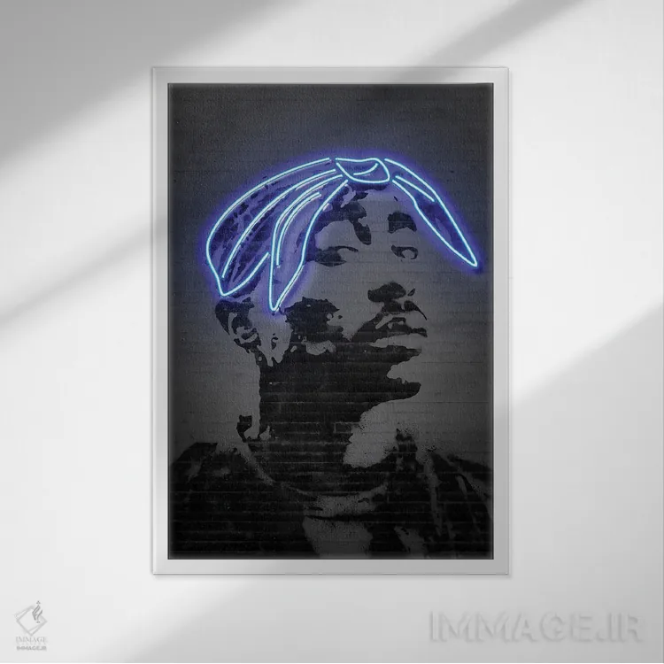 تابلو دکوراتیو توپاک اثر اکتاویان میلو - نمای قابدار سفید