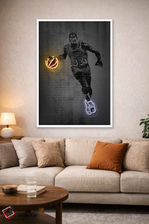 تابلو دکوراتیو مجیک جانسون اثر اکتاویان میلو - D1W