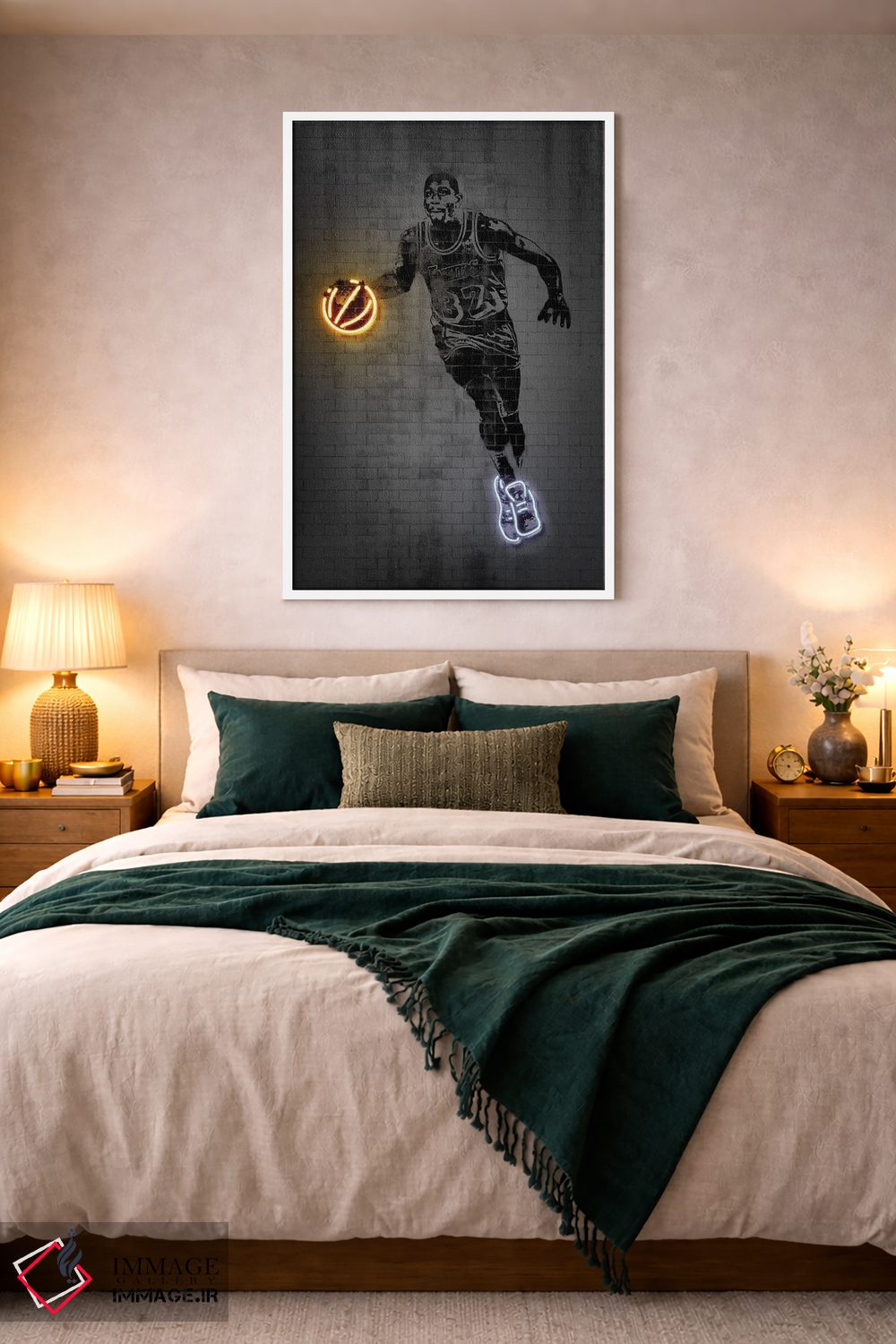 تابلو دکوراتیو مجیک جانسون اثر اکتاویان میلو - D3W