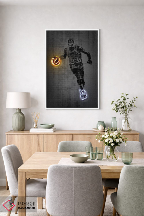 تابلو دکوراتیو مجیک جانسون اثر اکتاویان میلو - D6W