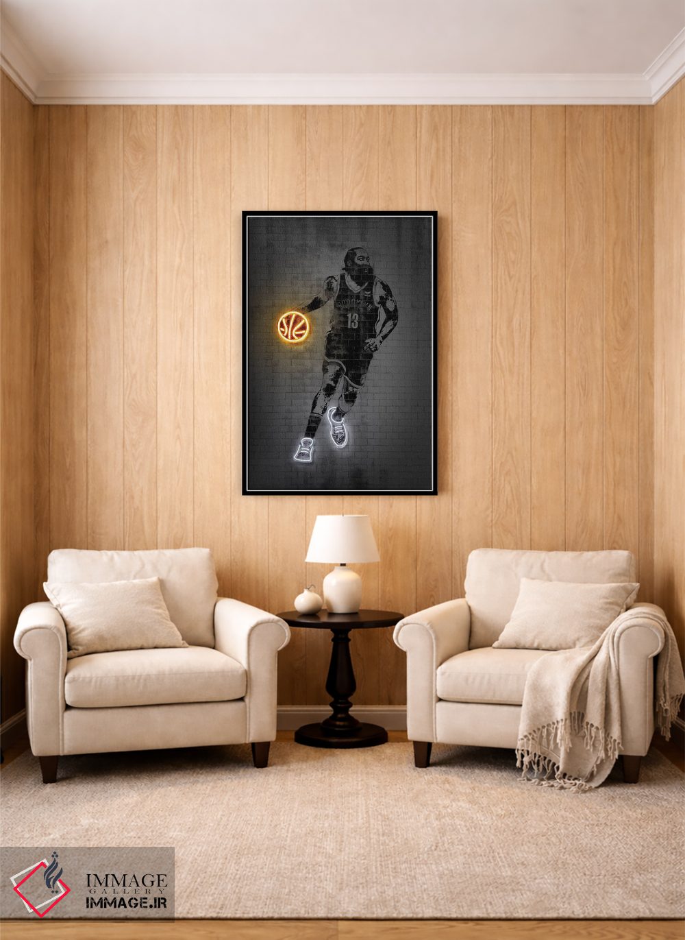 تابلو دکوراتیو جیمز هاردن اثر اکتاویان میلو - D3B