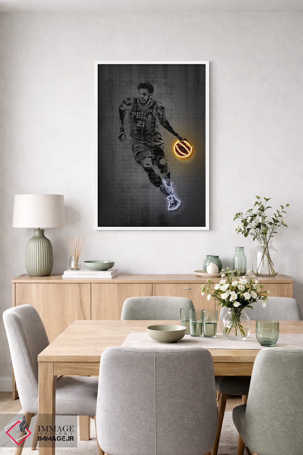 تابلو دکوراتیو جوئل امبید اثر اکتاویان میلو - D5W