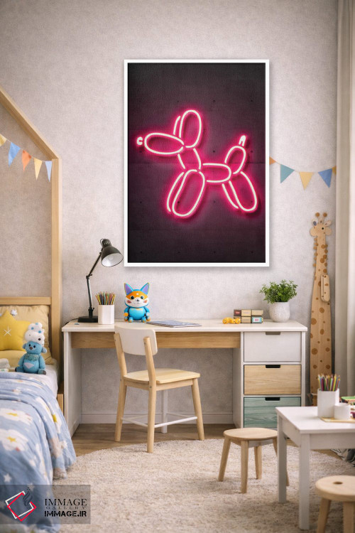 تابلو دکوراتیو سگ بادکنکی اثر اکتاویان میلو - D1W