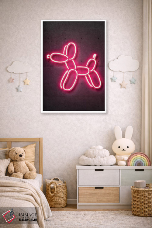 تابلو دکوراتیو سگ بادکنکی اثر اکتاویان میلو - D3W