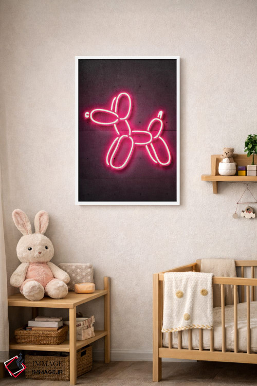 تابلو دکوراتیو سگ بادکنکی اثر اکتاویان میلو - D2W