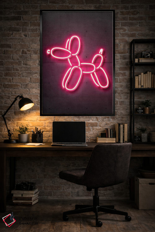 تابلو دکوراتیو سگ بادکنکی اثر اکتاویان میلو - D6B