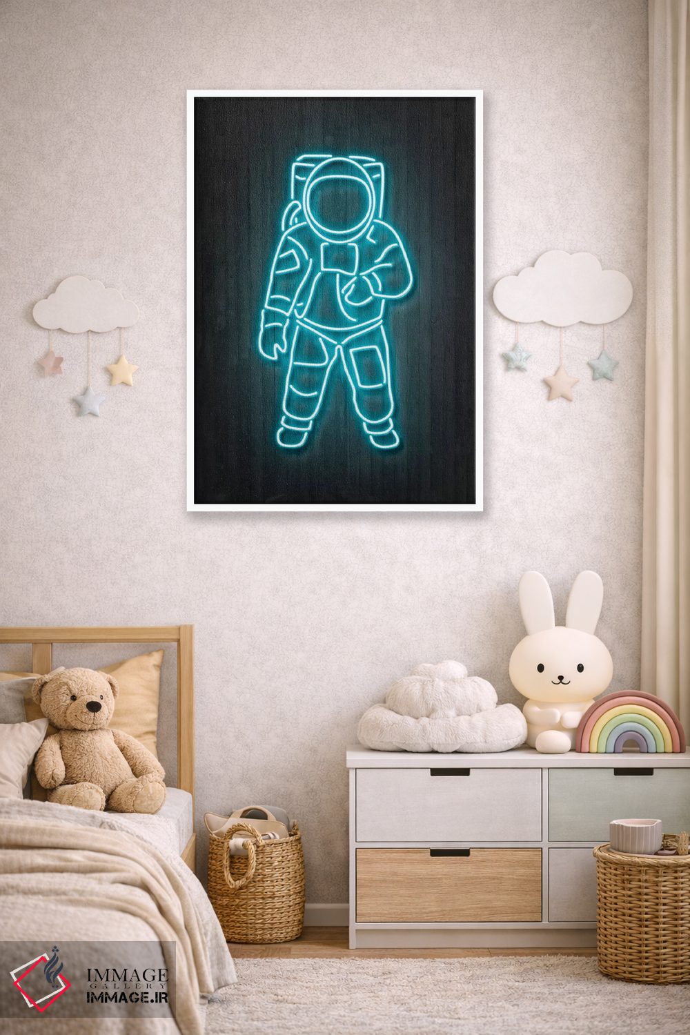 تابلو دکوراتیو فضانورد اثر اکتاویان میلو - D3W