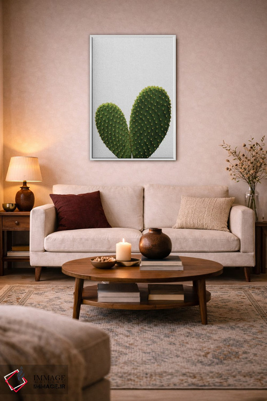تابلو مینیمال کاکتوس قلبی اثر اورارا استودیو - D3W