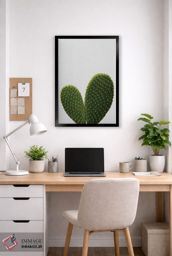 تابلو مینیمال کاکتوس قلبی اثر اورارا استودیو - D5B