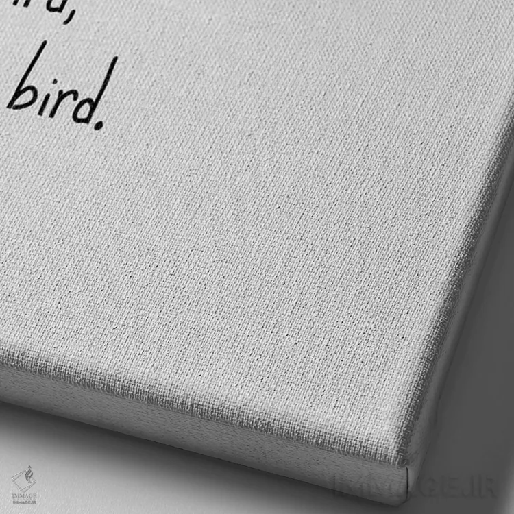 تابلو مدرن اگر تو یک پرنده ای اثر اورارا استودیو - نمای نزدیک بافت بوم