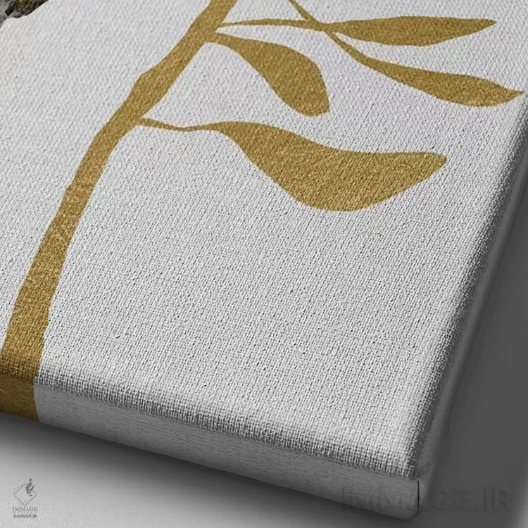 تابلو مینیمال مرغ مگس خوار و گل II اثر اورارا استودیو - نمای نزدیک بافت بوم