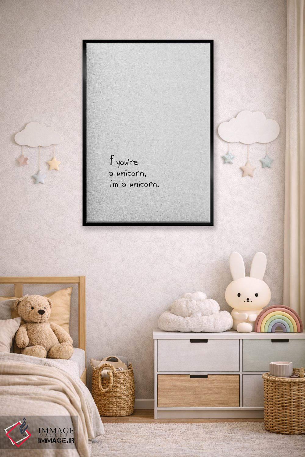 تابلو مدرن اگه تو یه تک شاخی اثر اورارا استودیو - D5B