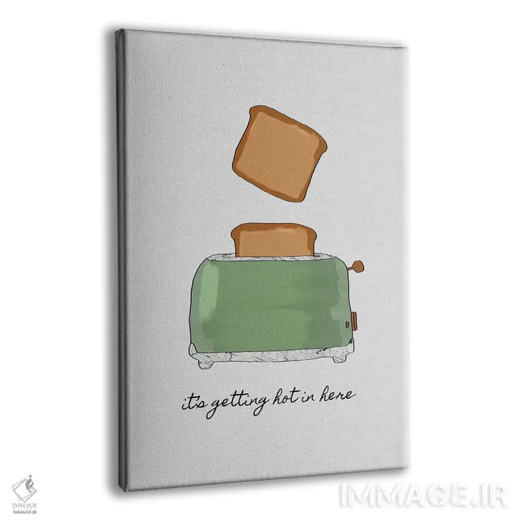 تابلو مینیمال اینجا داره داغ میشه اثر اورارا استودیو - نمای پرسپکتیو محصول