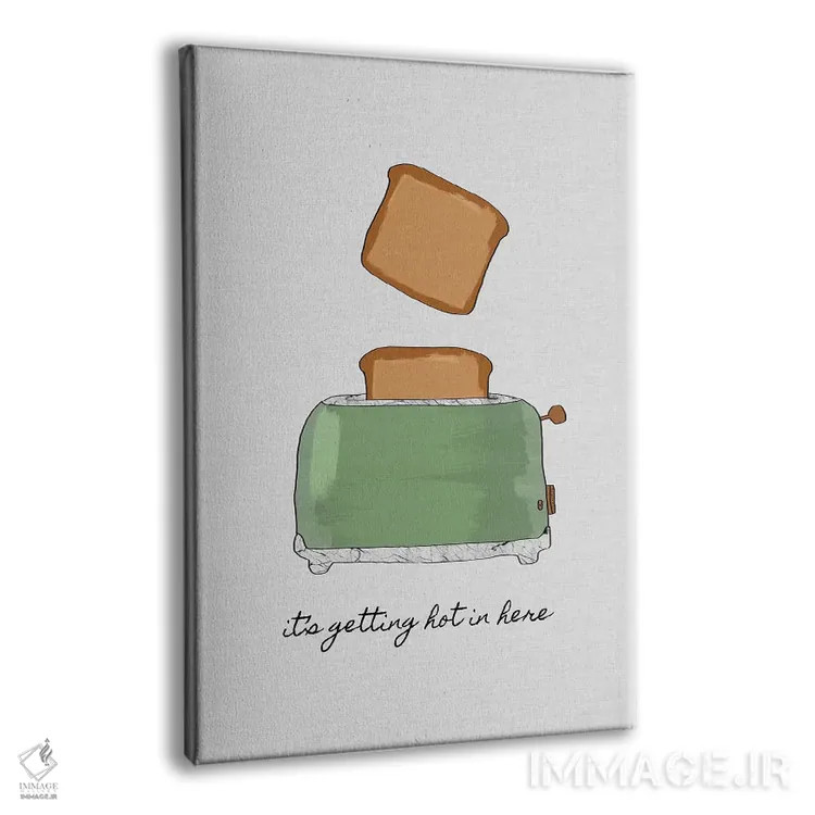 تابلو مینیمال اینجا داره داغ میشه اثر اورارا استودیو - نمای پرسپکتیو محصول