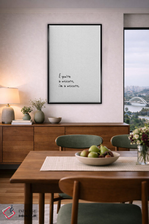 تابلو مدرن اگه تو یه تک شاخی اثر اورارا استودیو - D6B