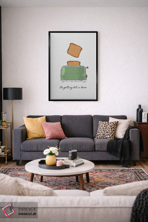 تابلو مینیمال اینجا داره داغ میشه اثر اورارا استودیو - D5B