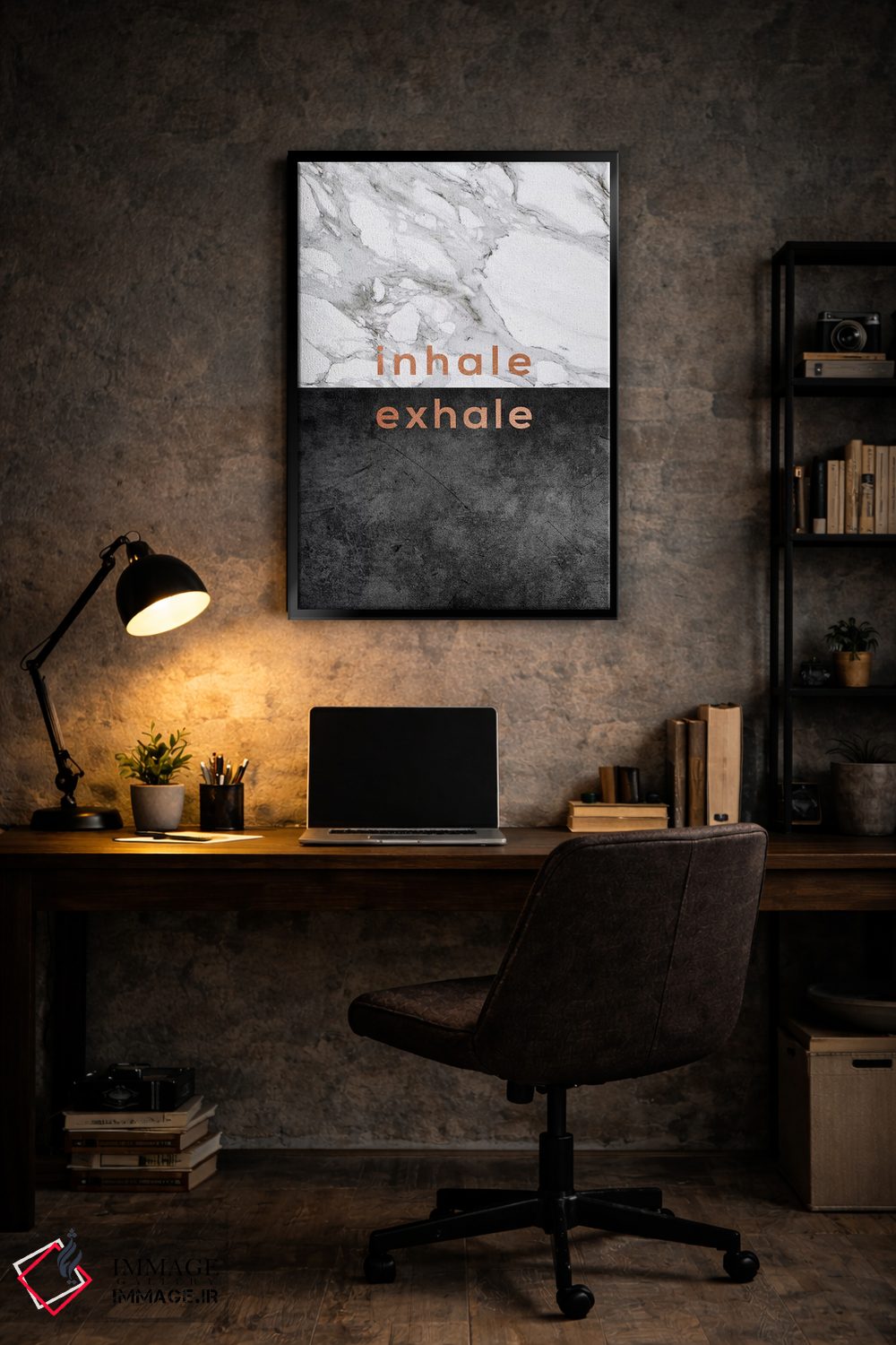 تابلو مدرن دم و بازدم اثر اورارا استودیو - D6B