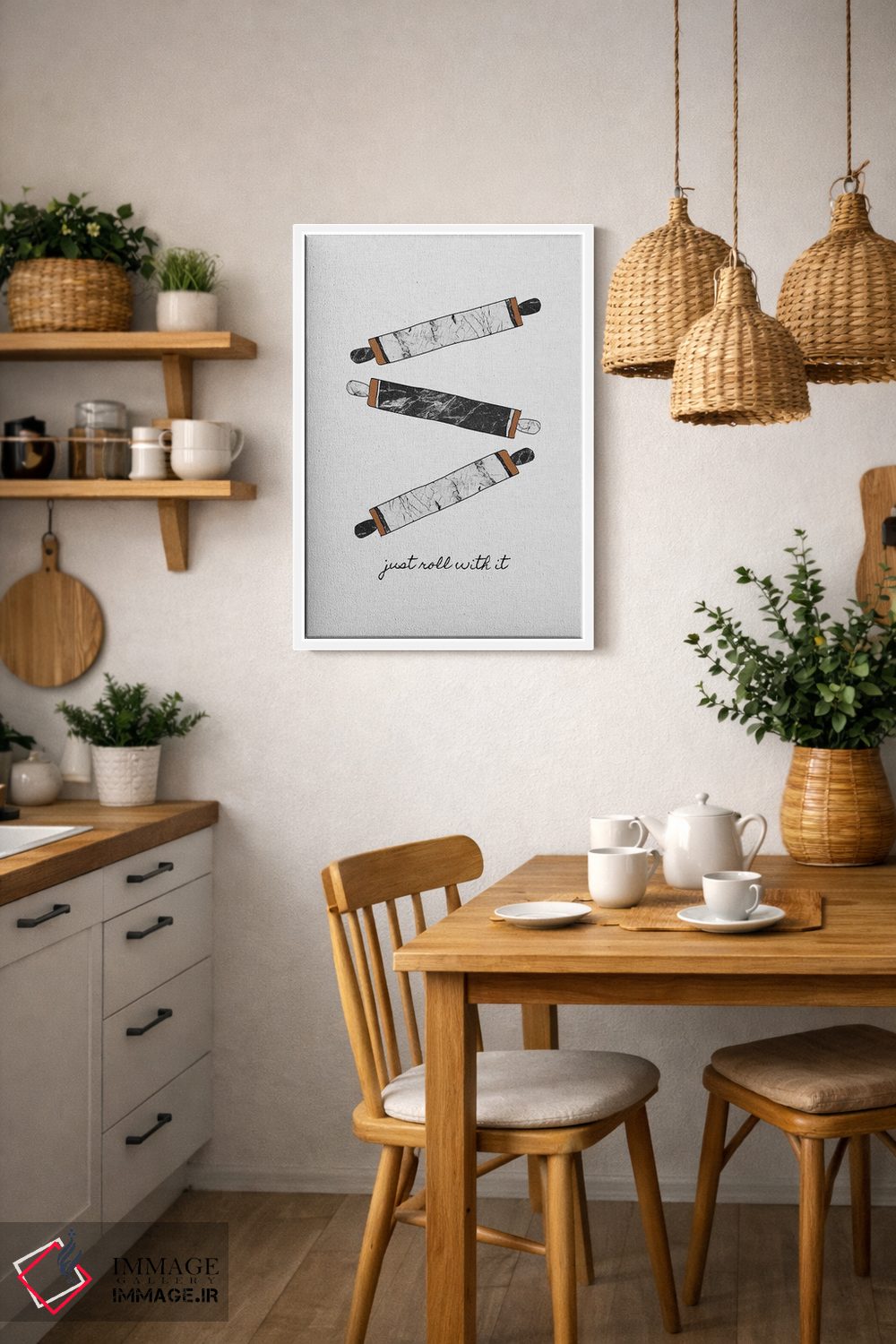 تابلو مینیمال فقط باهاش کنار بیا اثر اورارا استودیو - D4W