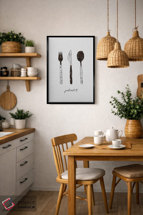 تابلو مینیمال فقط بخورش اثر اورارا استودیو - D6B