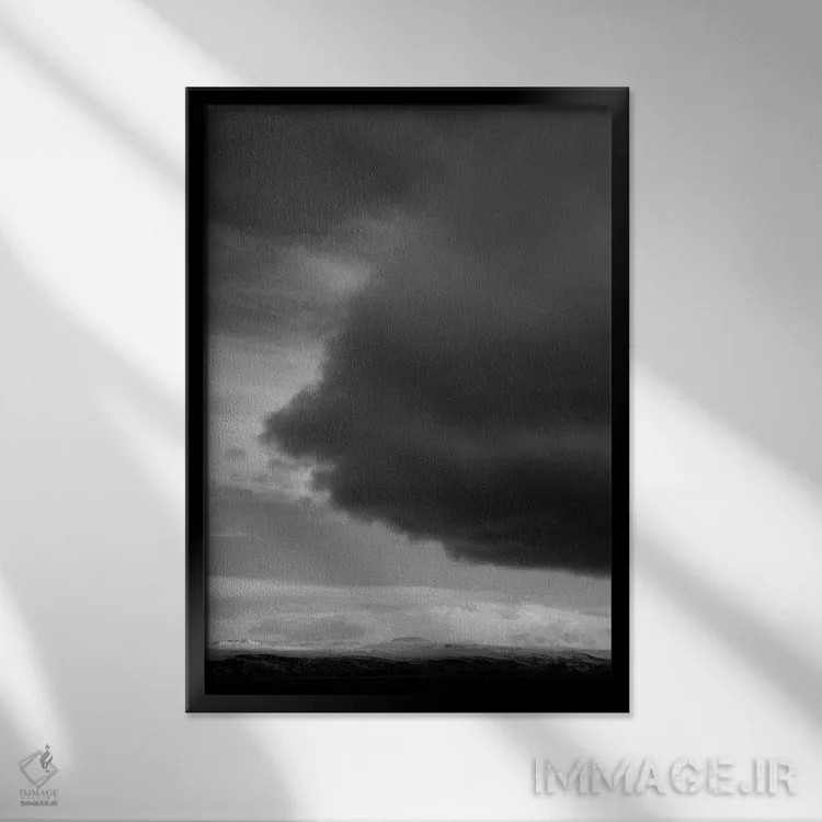 تابلو مدرن منظره مینیمالیستی اثر اورارا استودیو - نمای قابدار مشکی