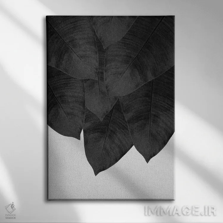 تابلو مدرن برگ موز III اثر اورارا استودیو - نمای روبهرو روی دیوار