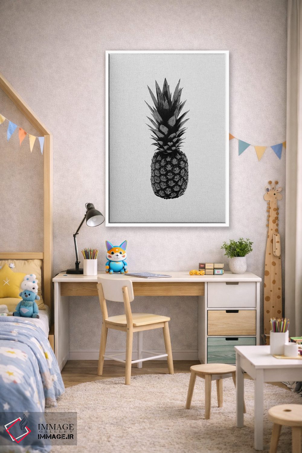 تابلو مینیمال آناناس I اثر اورارا استودیو - D1W