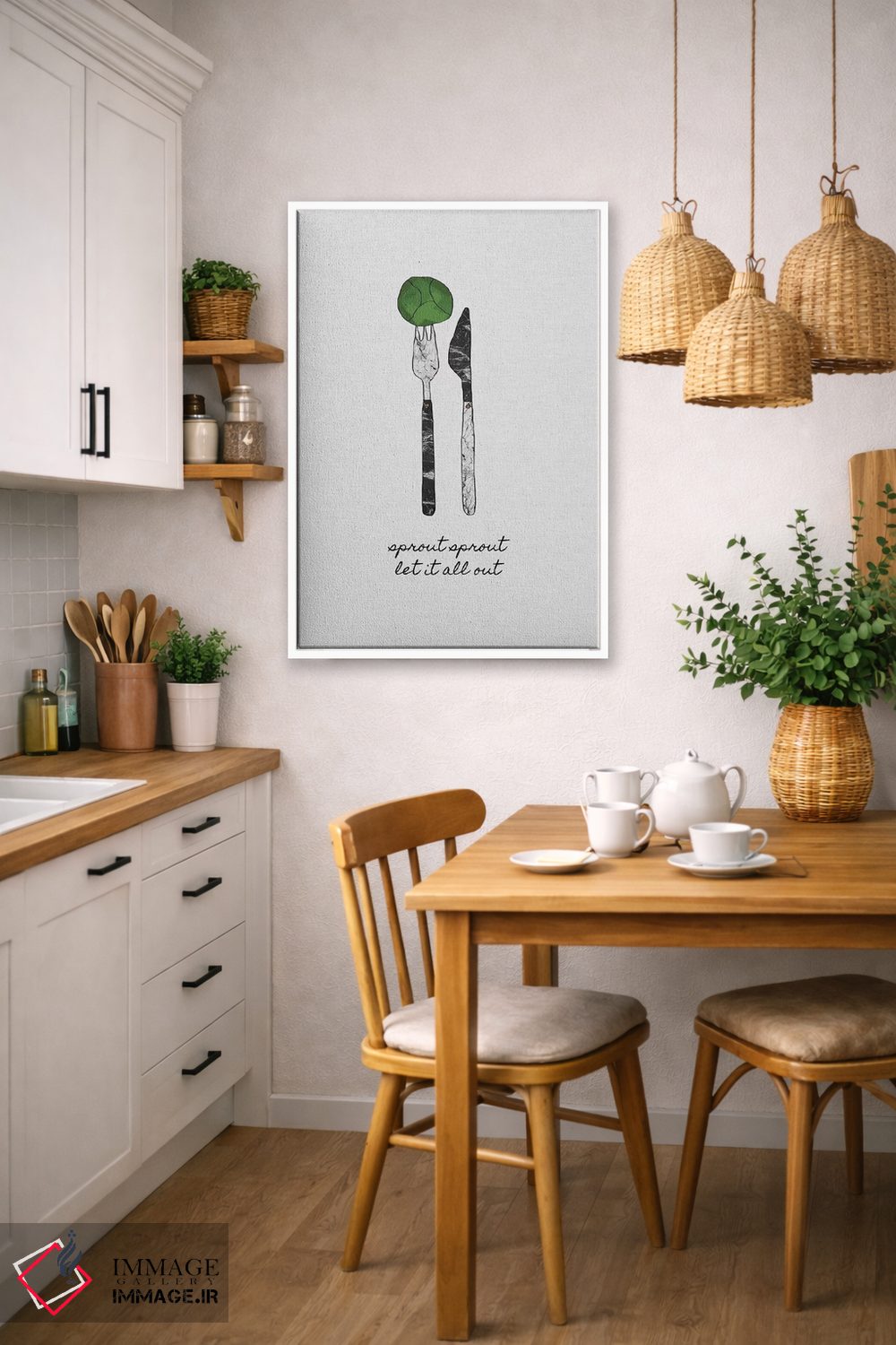 تابلو مینیمال جوانه جوانه اثر اورارا استودیو - D5W