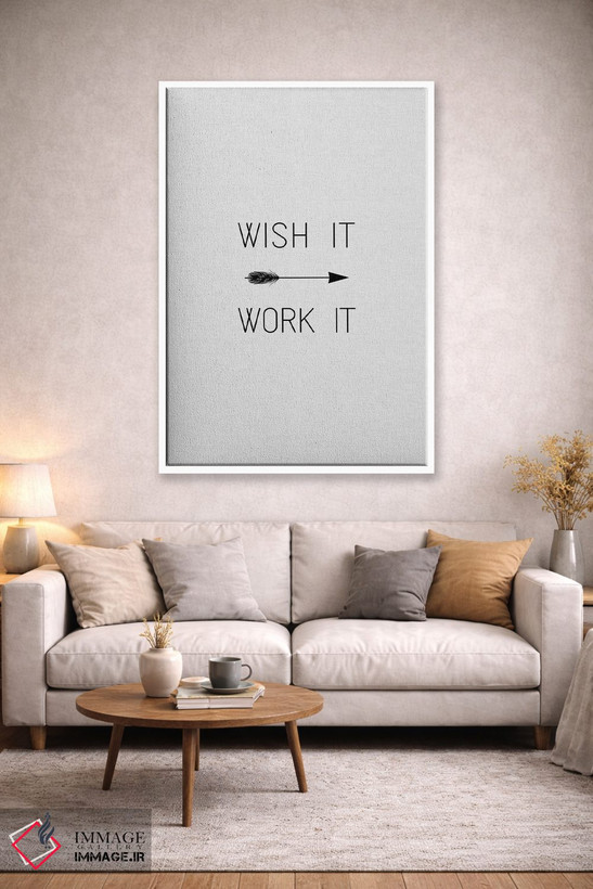 تابلو مینیمال بخواه و براش تلاش کن اثر اورارا استودیو - D2W