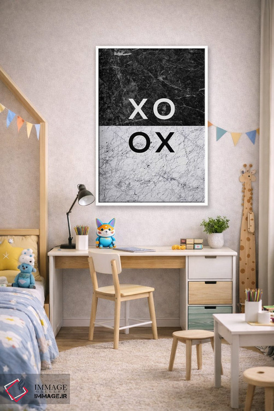 تابلو مدرن XO اثر اورارا استودیو - D1W