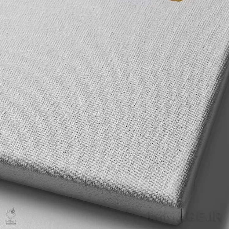 تابلو مینیمال اسب آبی آبی و زرد اثر اورارا استودیو - نمای نزدیک بافت بوم