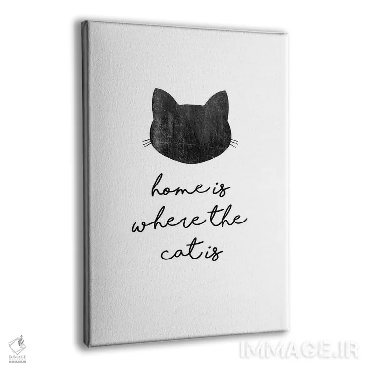 تابلو مینیمال خانه آن جاست که گربه هست اثر اورارا استودیو - نمای پرسپکتیو محصول