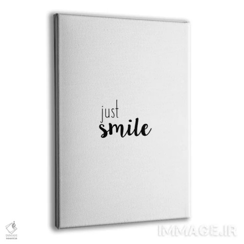 تابلو دکوراتیو فقط لبخند بزن اثر اورارا استودیو - نمای پرسپکتیو محصول