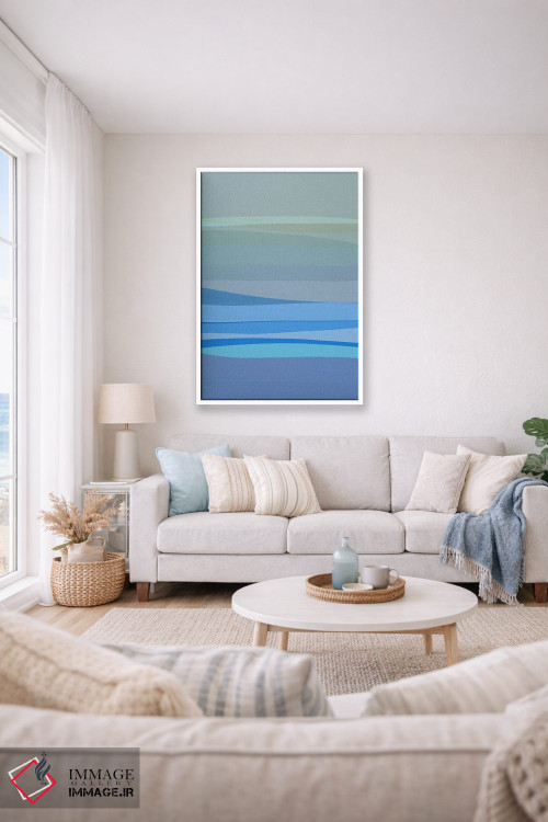 تابلو مینیمال انتزاعی آبی ۱ اثر اورارا استودیو - D1W