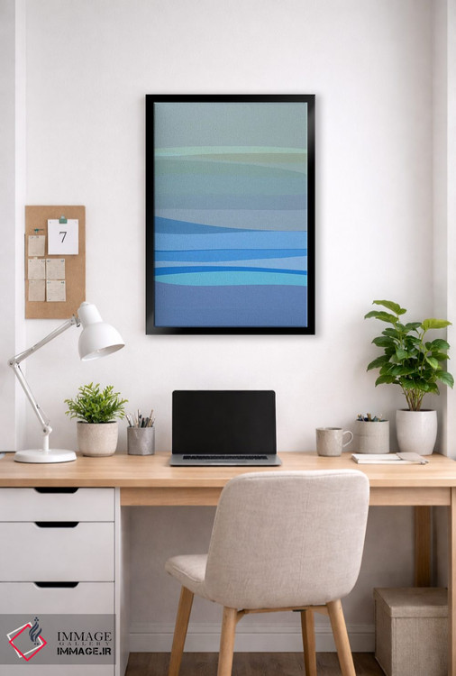 تابلو مینیمال انتزاعی آبی ۱ اثر اورارا استودیو - D4B