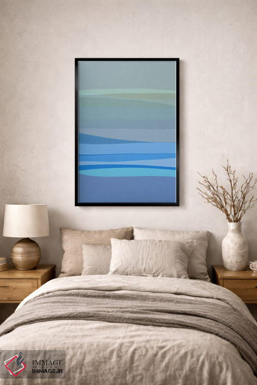 تابلو مینیمال انتزاعی آبی ۱ اثر اورارا استودیو - D2B