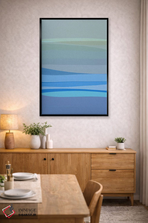 تابلو مینیمال انتزاعی آبی ۱ اثر اورارا استودیو - D5B