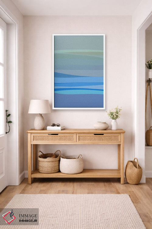 تابلو مینیمال انتزاعی آبی ۱ اثر اورارا استودیو - D6W
