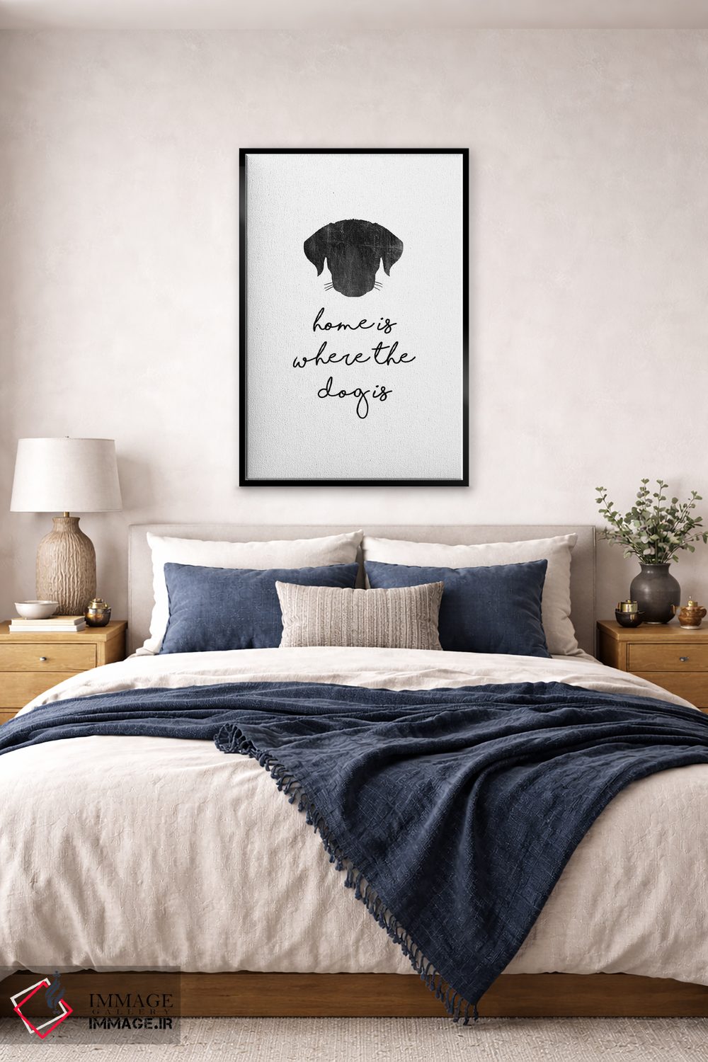 تابلو مینیمال خانه آن جاست که سگ هست اثر اورارا استودیو - D4B