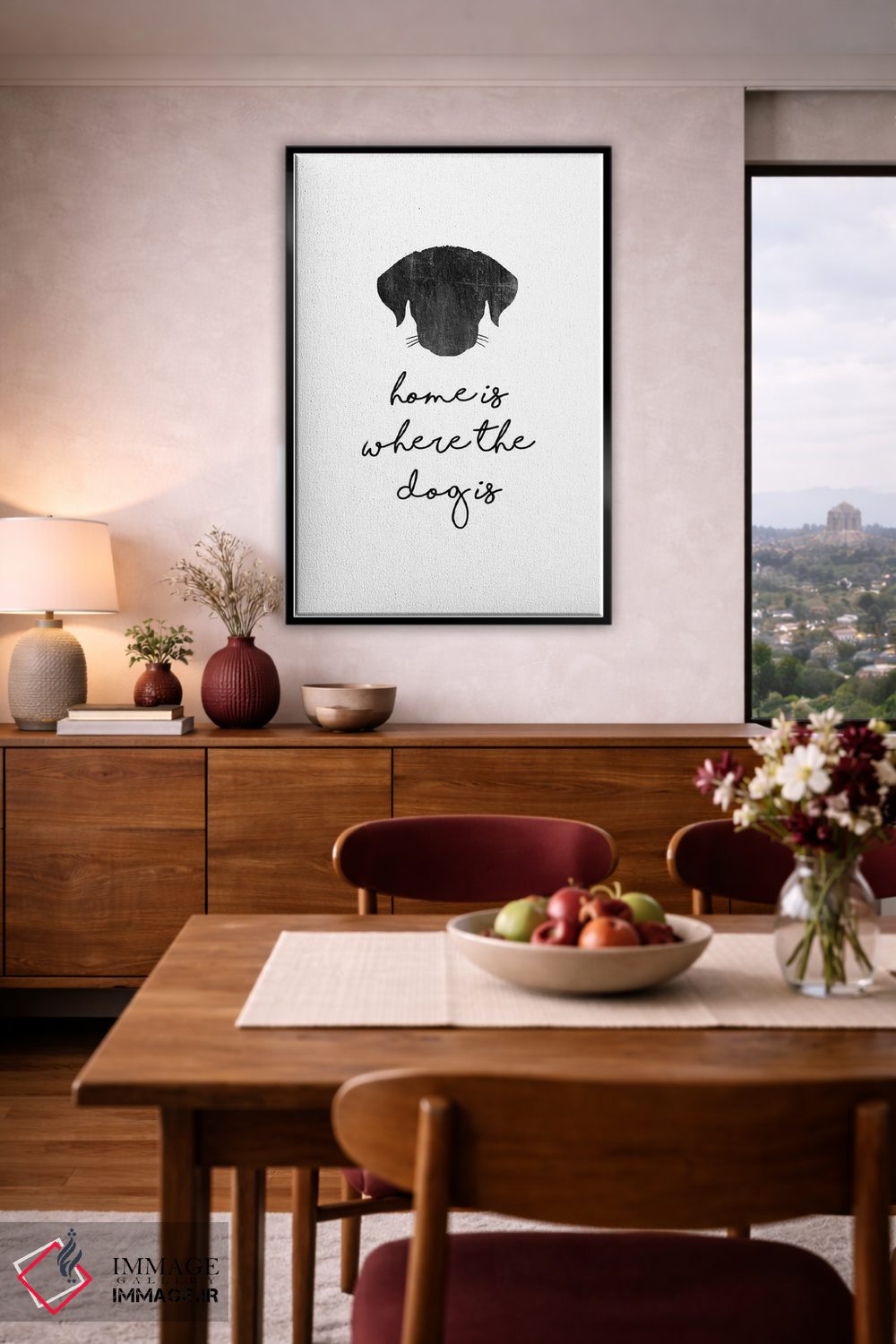تابلو مینیمال خانه آن جاست که سگ هست اثر اورارا استودیو - D3B