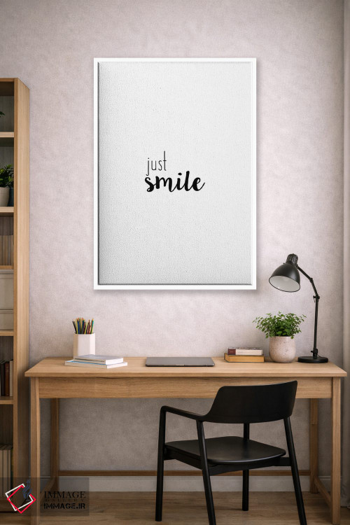 تابلو دکوراتیو فقط لبخند بزن اثر اورارا استودیو - D1W